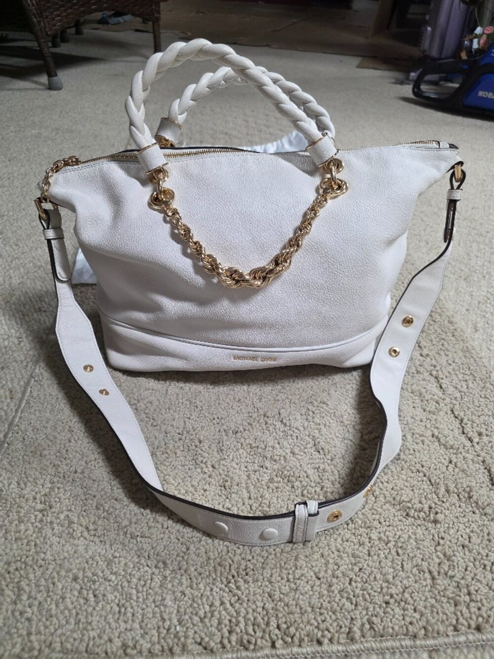 Authentic mk michael kors purse white handbag shoulder bag
